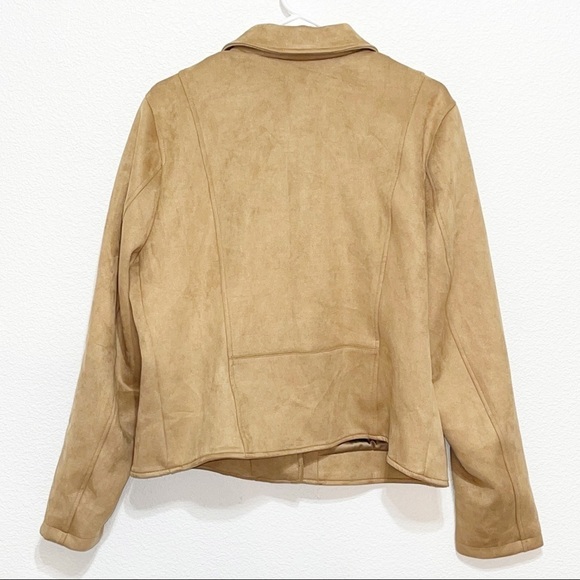 NWT Torrid Woman Brown Suede Moto Jacket Size 2 - Picture 5 of 12